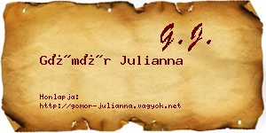 Gömör Julianna névjegykártya